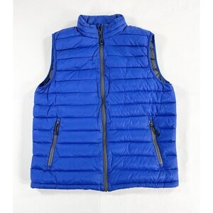 32 Degrees Down Puffer Vest Gorpcore Techwear Streetwear Athleisure Blue Mens L